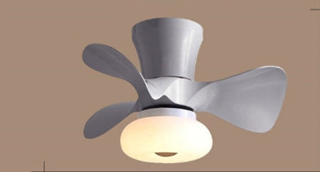 Wood Small Ceiling Fans Colorful Macoron Fans 22 Inch APP Dimming Smart Wood Fans