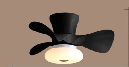 Wood Small Ceiling Fans Colorful Macoron Fans 22 Inch APP Dimming Smart Wood Fans