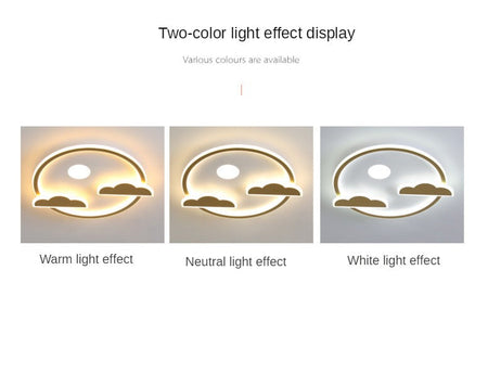 Children's Room Lighting Cloud Led Lighting Hall Nordic Indoor Gold Round Ceiling Lights
