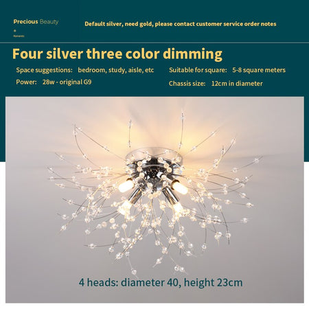 Chandelier Dandelion Crystal Ceiling Light Creative Starburst Ceiling Lamps Chandeliers