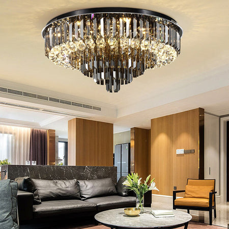 Chandelier Crystal Exalted Lighting Round Light Living Room Bedroom Indoor Home Hanging Chandelier