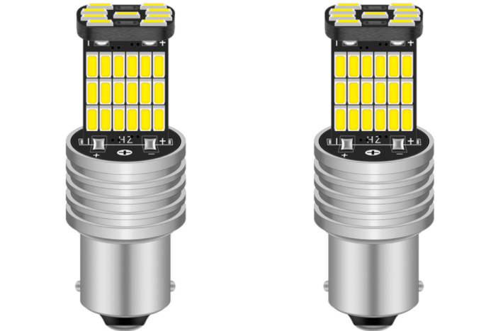 Orelli Lightings P21W LED Bulbs 2-Pack, 1156 BA15S, 6500K White, 1200lm CanBus 12V