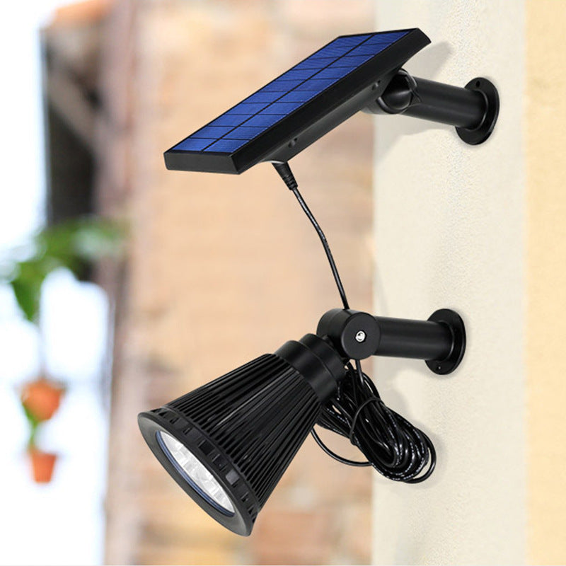 Orelli Lightings 4-LED Solar Split Wall Spotlight, IP65 Waterproof for Outdoor and Garden