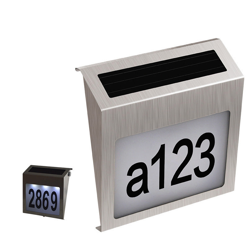 Orelli Lightings Solar LED House Number Wall Light, IP65 Waterproof for Garden and Villa