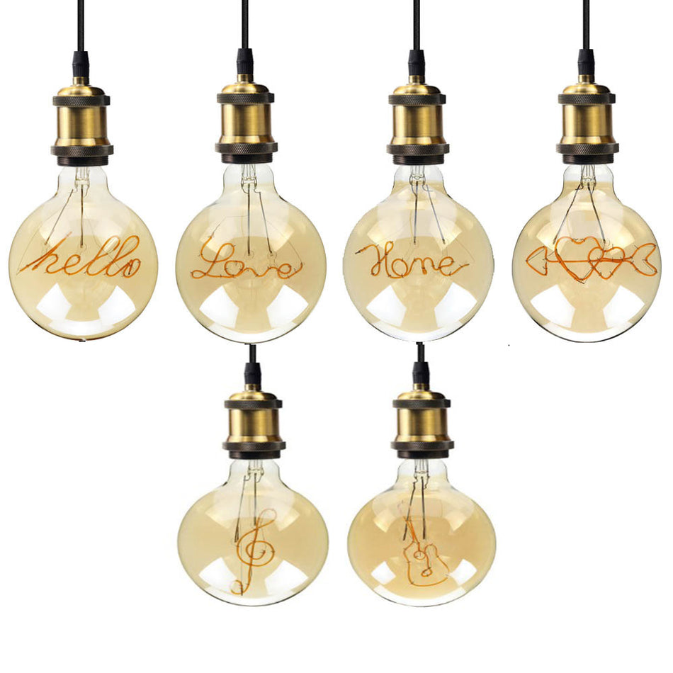 Orelli Lightings G125 LED Filament Bulb, Edison Style E27 Retro