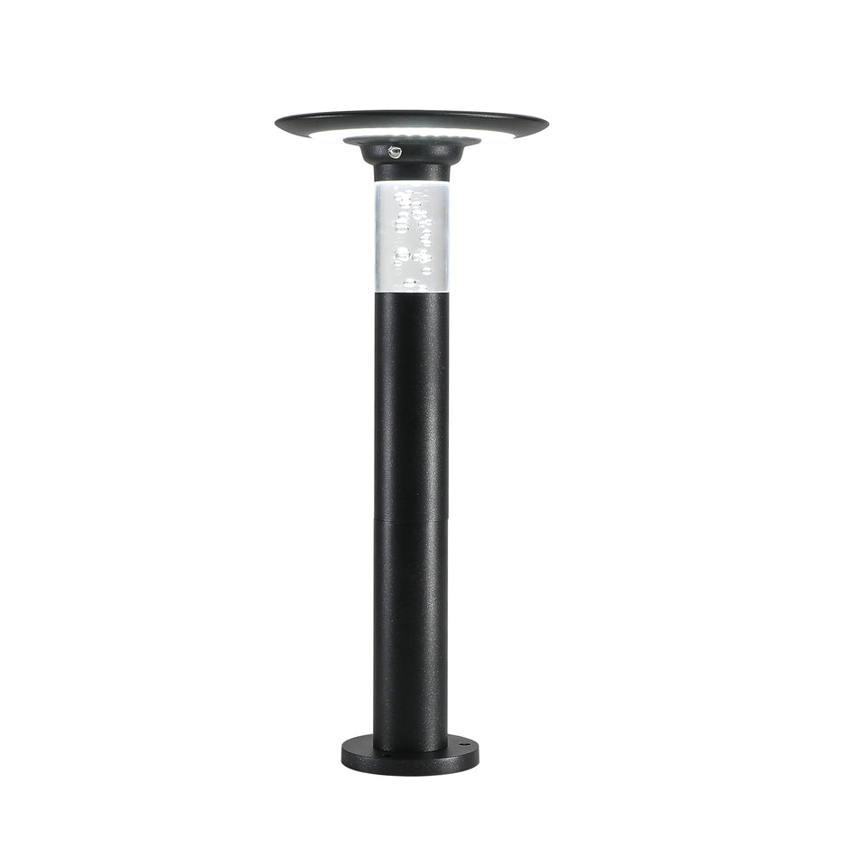 Orelli Lightings Solar LED Lawn Light, Dimmable Black Aluminium, IP65 Outdoor