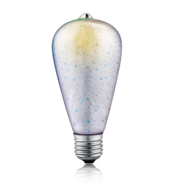 Orelli Lightings E27 G95 3D Fireworks LED Bulb, Vintage Edison Star Effect Night Light Home Decor