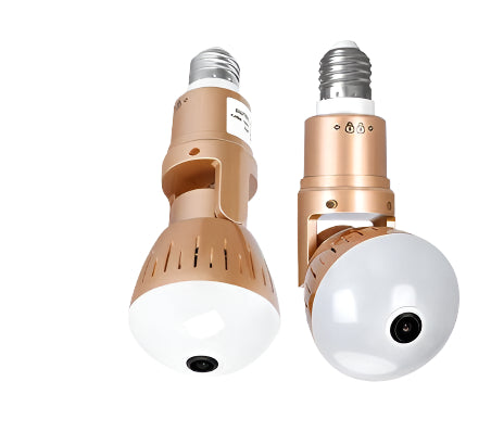 Orelli Lightings E27 2MP HD Wi-Fi Light Bulb Security Camera, 360° Panoramic, Night Vision, Motion Detection
