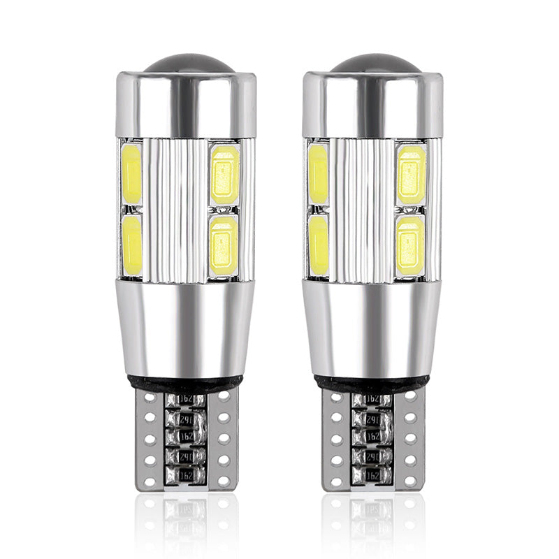 Orelli Lightings T10 LED Bulbs 2-Pack, CanBus 10-SMD 5630, 6000K White, Error-Free