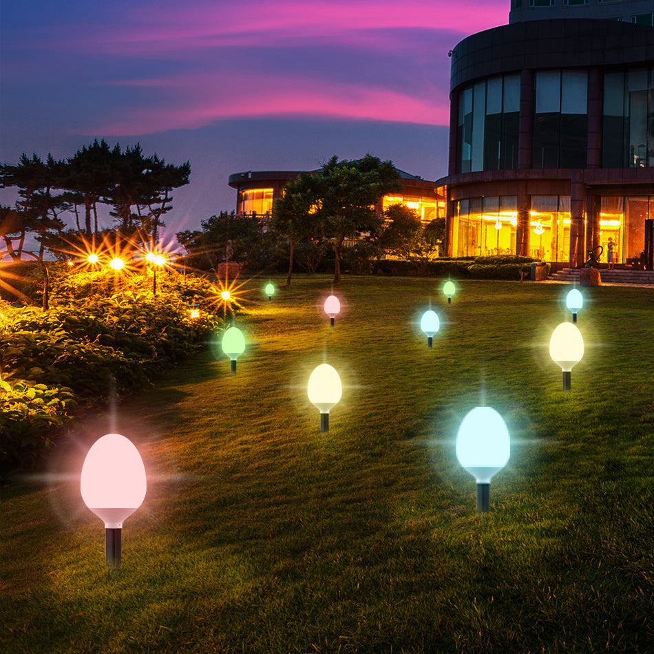Orelli Lightings Solar RGB Lawn Lights, Color-Changing Garden Landscape Bulbs