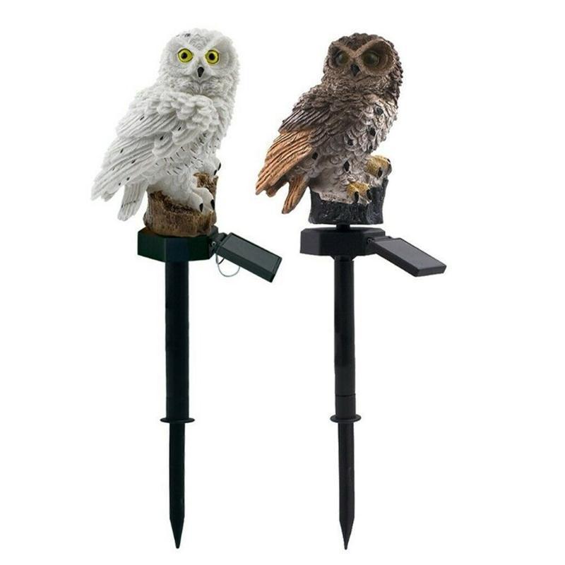 Orelli Lightings Solar Resin Owl LED Light, IP65 Waterproof for Garden and Lawn Decor