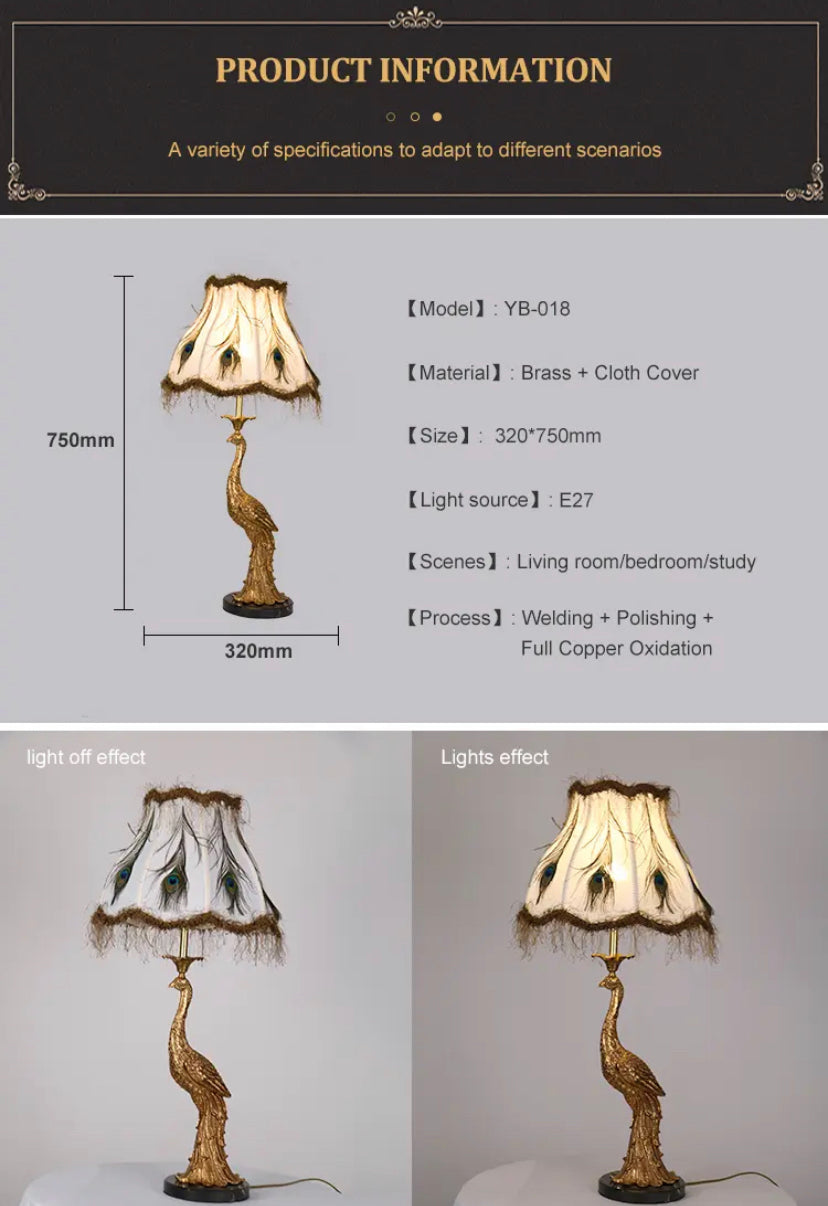 Vintage Desk Lamp Luxury European Style Living Room Study Bedroom Lamps White Led Brass Table Lamp