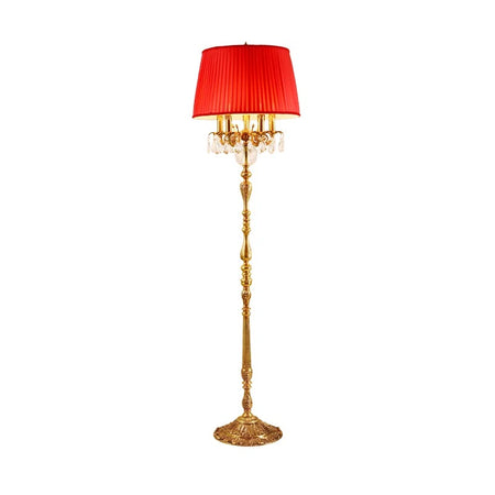 French Baroque Antique Design Stand Lamp Red Gold Luxury Living Room, Bedroom, Office  Led Floor Lamp