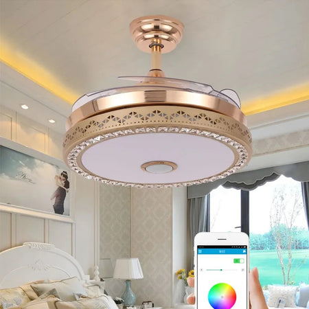 Modern Ventilation Fans Indoor Concise Style Ceiling Fan Living, Dining Room. Bedroom Ceiling Fan Led Light