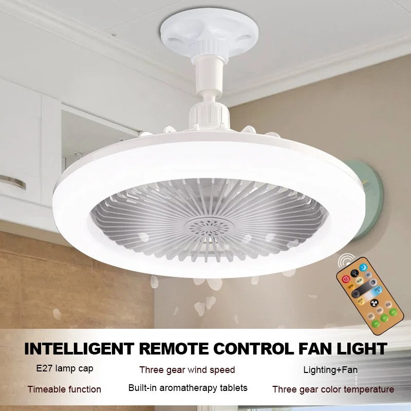 Modern Smart Invisible Fan All-in-one Living Room, Dining Room Electric Ceiling Fan Lights