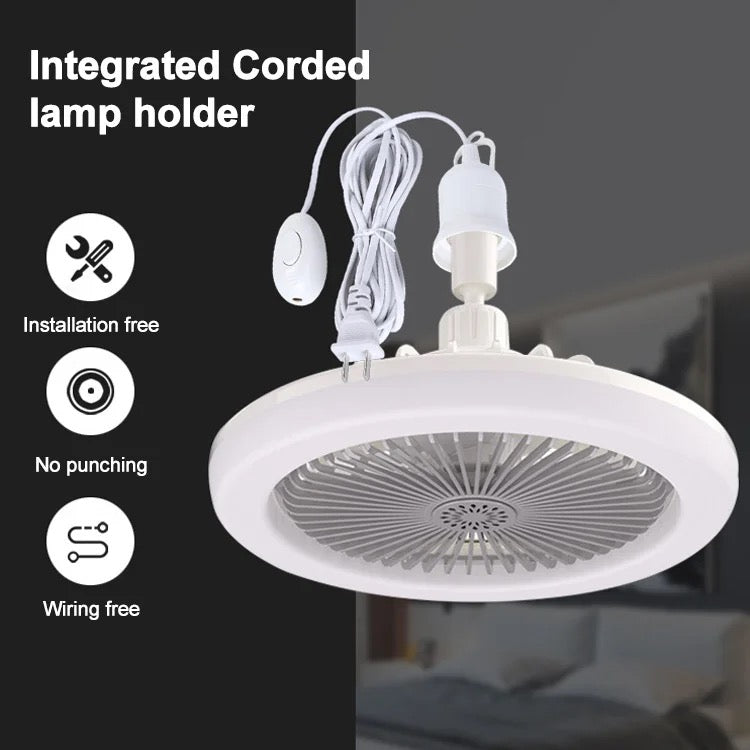 Modern Smart Invisible Fan All-in-one Living Room, Dining Room Electric Ceiling Fan Lights