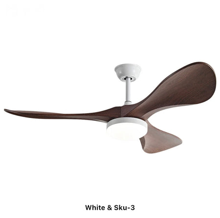 Modern Simple Ventilation Fans 52 Inch Home. Hotel Living, Dining Room Remote Control Led Ceiling Fan Light