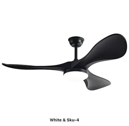 Modern Simple Ventilation Fans 52 Inch Home. Hotel Living, Dining Room Remote Control Led Ceiling Fan Light