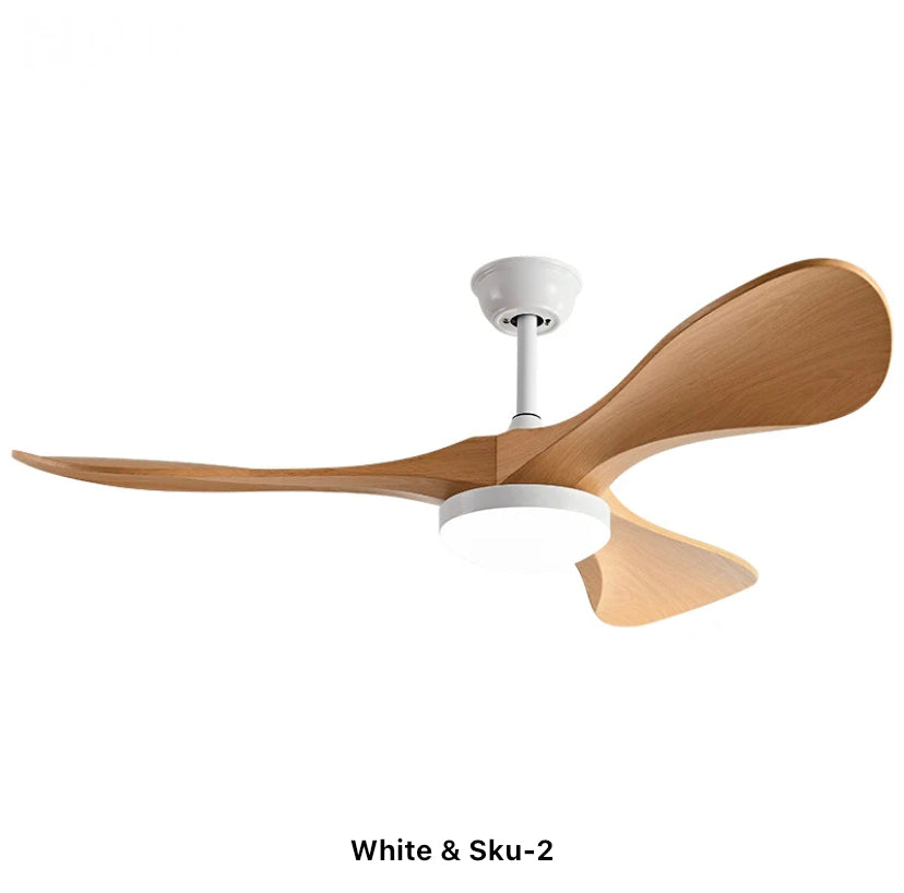 Modern Simple Ventilation Fans 52 Inch Home. Hotel Living, Dining Room Remote Control Led Ceiling Fan Light