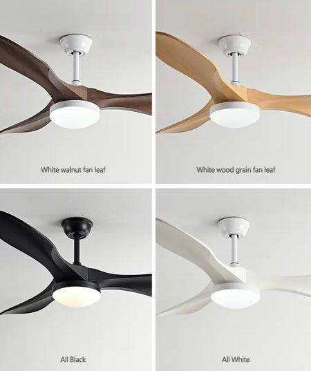 Modern Simple Ventilation Fans 52 Inch Home. Hotel Living, Dining Room Remote Control Led Ceiling Fan Light