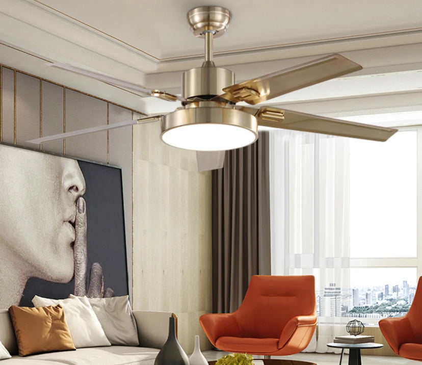 Modern Ventilation Fans Interior Living Room, Dining Room, Bedroom Ceiling Fan Remote Control AC Ceiling Fan Light