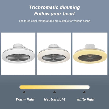 Vintage Ventilation Fans Indoor Low Noise Bedroom Living Room 220V Smart Led Ceiling Fan With Light