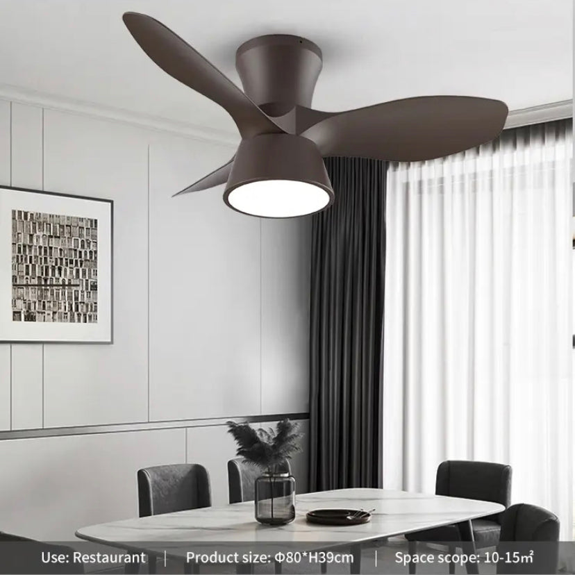 Modern Ventilation Fans 32 Inch 3 Blades With Remote Control Ceiling Light Household Office Ceiling Fan