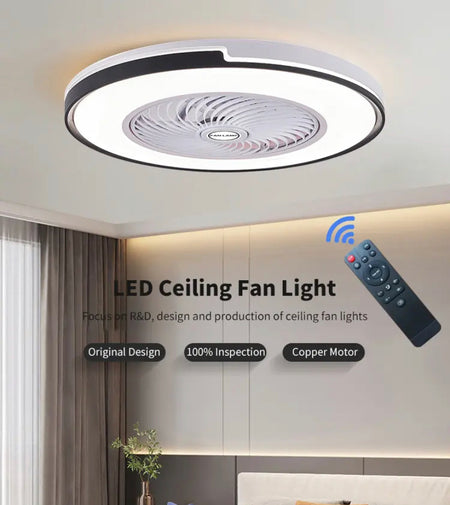 Modern Ventilation Fans Bedroom Remote Control Ceiling Fan Kitchen Living Room Ceiling Led Light Fan