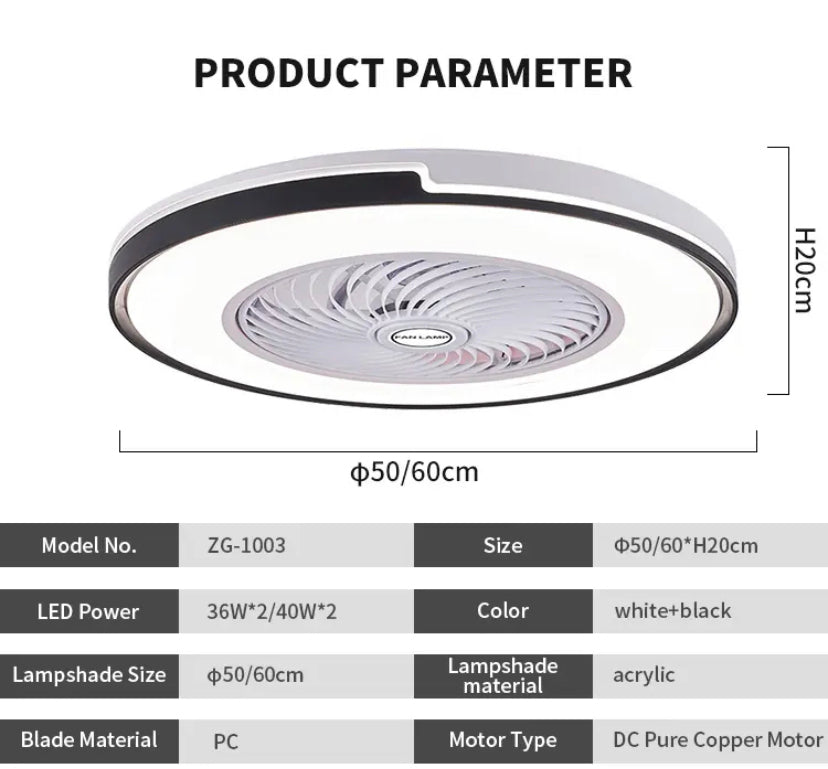 Modern Ventilation Fans Bedroom Remote Control Ceiling Fan Kitchen Living Room Ceiling Led Light Fan