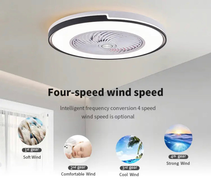 Modern Ventilation Fans Bedroom Remote Control Ceiling Fan Kitchen Living Room Ceiling Led Light Fan