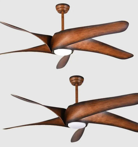 Designer Ventilation Fans American Creative Ceiling Fan Living Room, Bedroom, Dining Room Big Size Fancy Wood LED Ceiling Fan