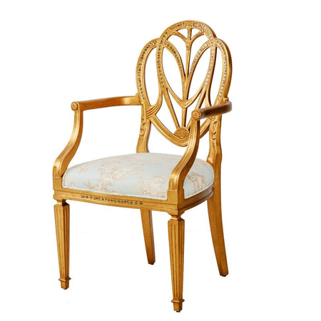  Dinning Chair Hollow Out Back Comfortable Brass Baroque Design Dining Room Chairs