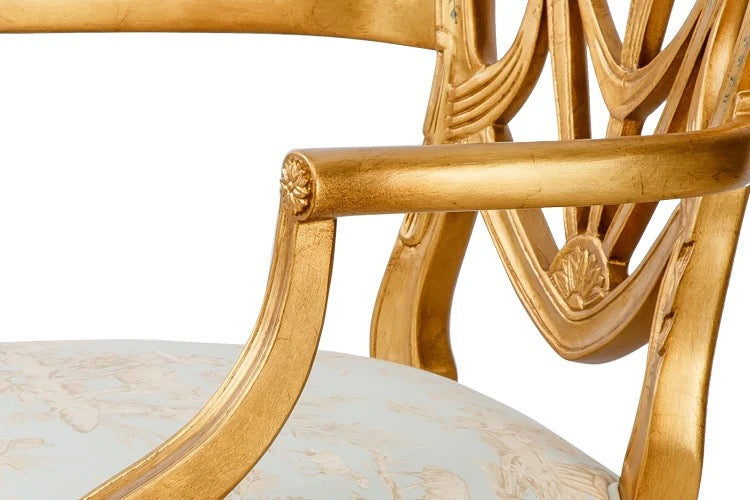  Dinning Chair Hollow Out Back Comfortable Brass Baroque Design Dining Room Chairs