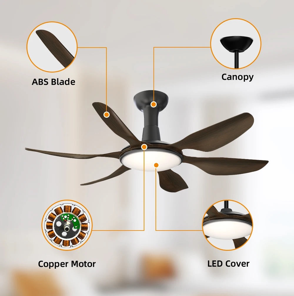 Modern Ventilation Fans Indoor American Style Led Ceiling Fan Light Luxury Bedroom, Living Room, Dining Room Ceiling Fan