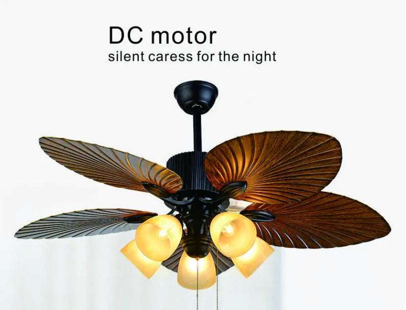 Vintage Ventilation Fans American Bedroom, Dining Room , Living Room Design Indoor Ceiling Led Fan Light