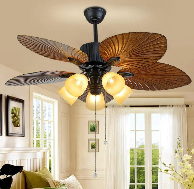 Vintage Ventilation Fans American Bedroom, Dining Room , Living Room Design Indoor Ceiling Led Fan Light