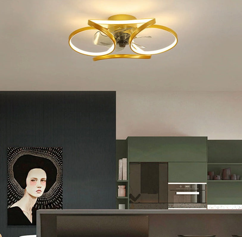 Modern Ventilation Fans Indoor Kitchen, Bedroom Remote Control Office Ceiling Fan Light