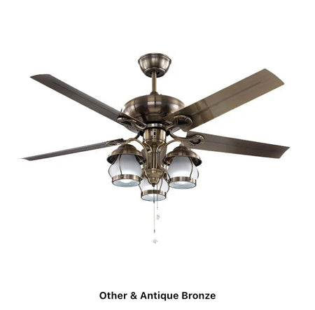 Modern Ventilation Fans Indoor Living Room, Dining Room Ceiling Fan American Style 52 Inch Ceiling Fan Light