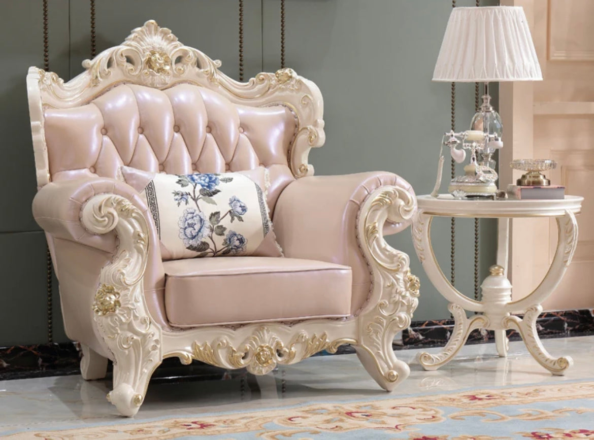 Sofa Set Baroque Carved Gold Distressed Color Antique Italian Luxury Sofa Sets