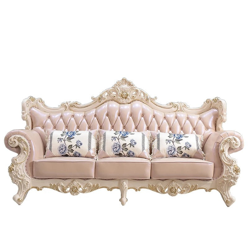 Sofa Set Baroque Carved Gold Distressed Color Antique Italian Luxury Sofa Sets