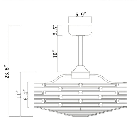 Modern Ventilation Fans Indoor Kitchen Dining Room , Living Room Crystal Ceiling Fan 24 Inch Ceiling Fans Lights