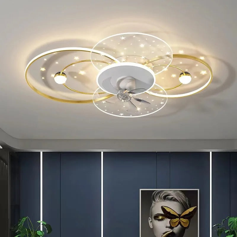 Modern Ventilation Fans Indoor Ceiling Fans Remote Control Living Room, Dining Room, Bedroom Ceiling Fan Light