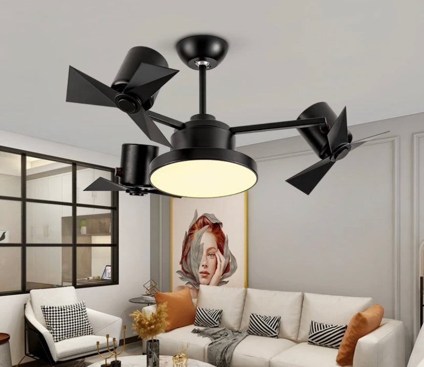 Designer Ventilation Fans Indoor Low Noise Ceiling Fan Bedroom, Dining Room, Living Room Ceiling Fan Light