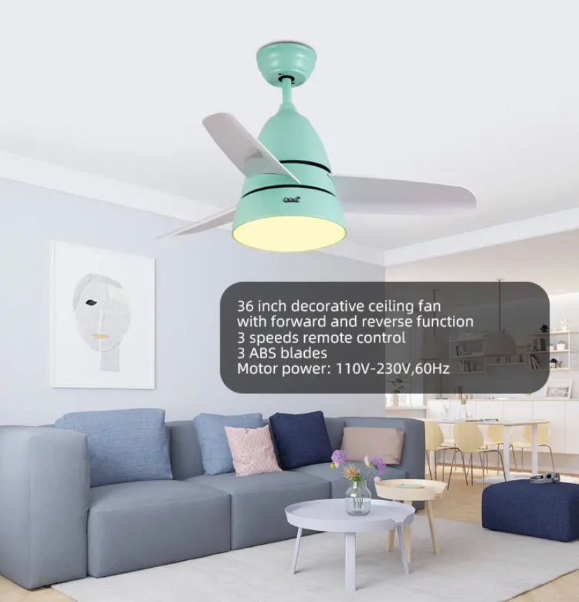 Vintage Design Ventilation Fans Home, Living Room, Dining Room Ceiling Fan Lights