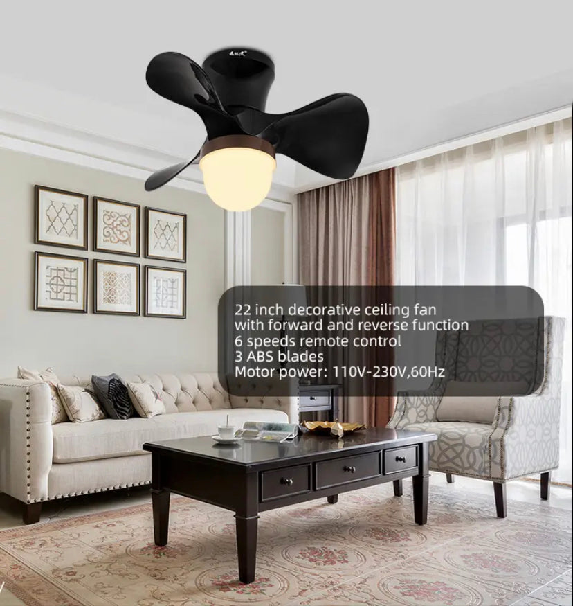 Modern Ceiling Fan Remote Control DC Motor 110V 220V Energy Save Led Ceiling Fan With Light