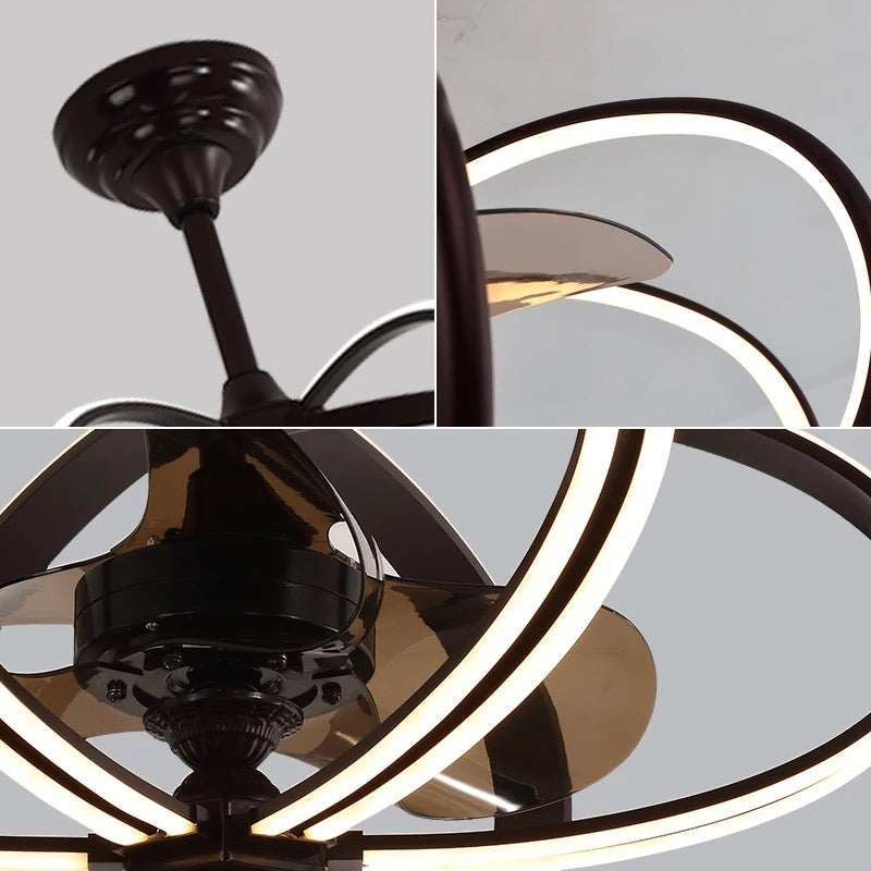 Modern Wind Ceiling Light Home, Hotel Dining, Living Room Ventilation Fans Ceiling Fan Lights