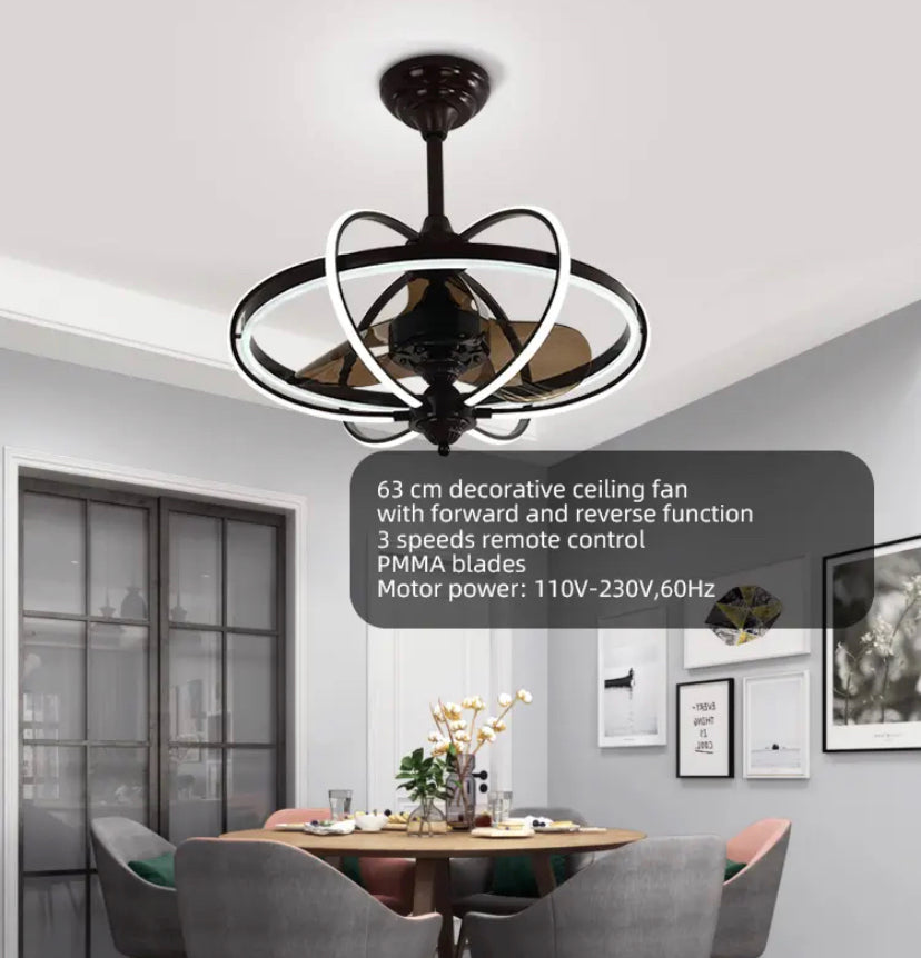 Modern Wind Ceiling Light Home, Hotel Dining, Living Room Ventilation Fans Ceiling Fan Lights