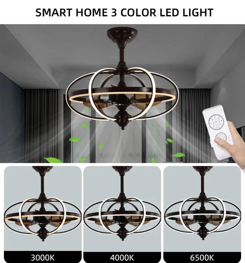 Modern Wind Ceiling Light Home, Hotel Dining, Living Room Ventilation Fans Ceiling Fan Lights