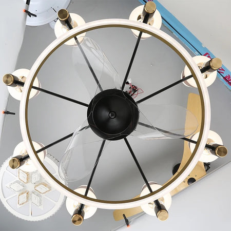 Vintage Ventilation Fans European High Quality Living Room, Bedroom Ceiling Fan Indoor LED Ceiling Fan Light