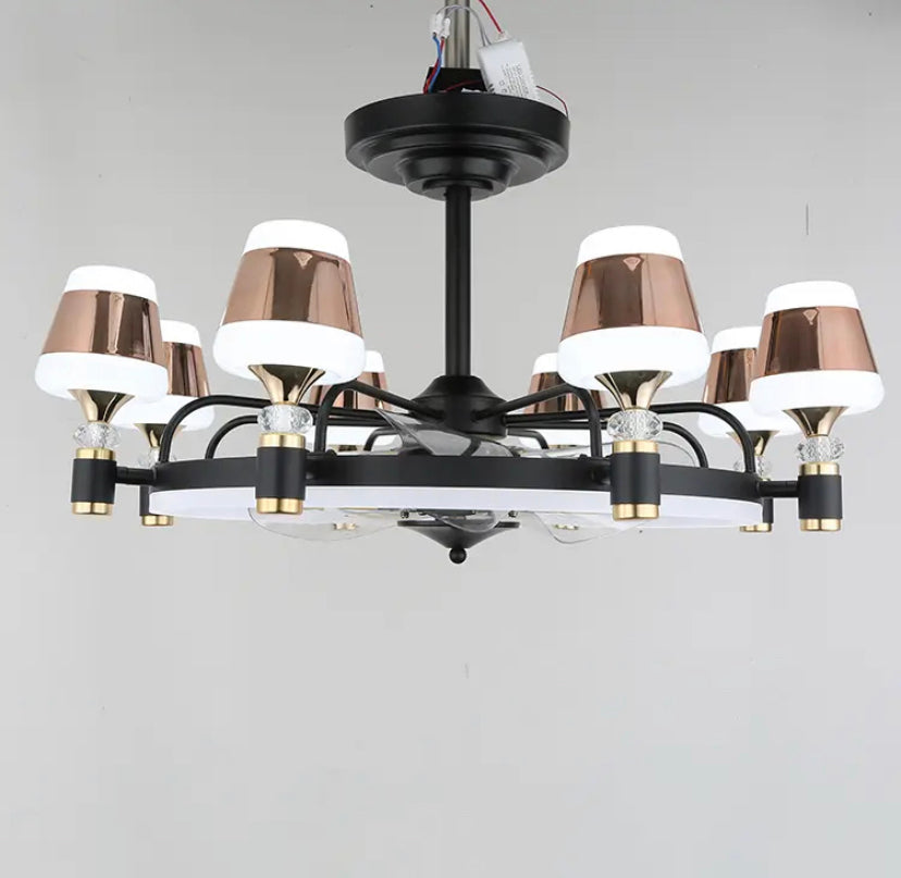 Vintage Ventilation Fans European High Quality Living Room, Bedroom Ceiling Fan Indoor LED Ceiling Fan Light